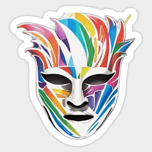 Mask Rainbow Shadow Silhouette Anime Style Collection No. 339 Sticker